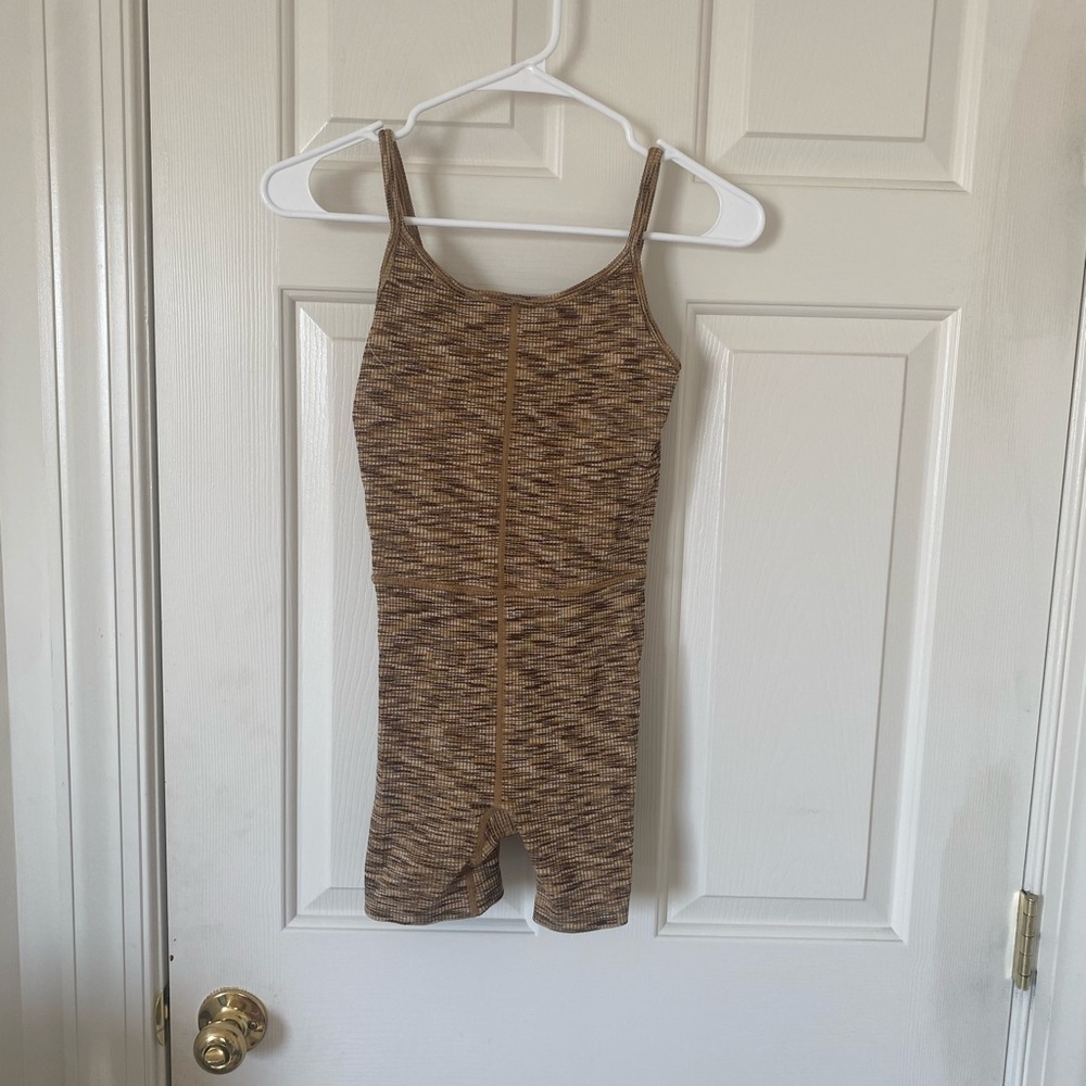 JoyLab Tan Textured athletic Romper
